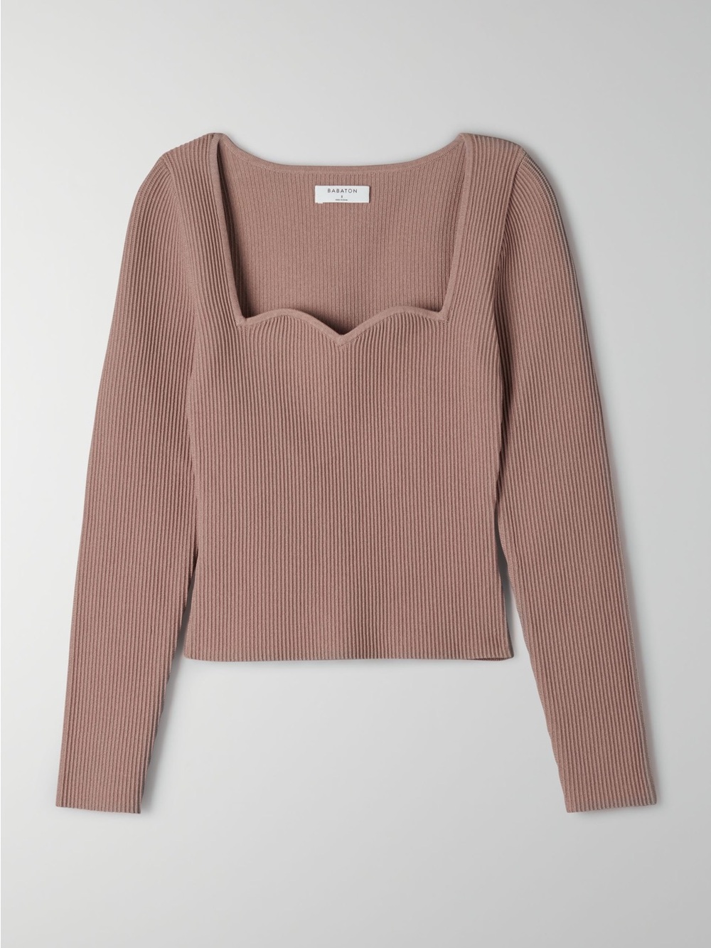 Babaton sweetheart sculpt knit longsleeve NWOT